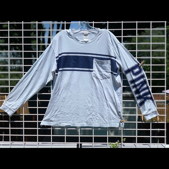 PINK arm logo long sleeve light turquoise - Picture 1 of 7